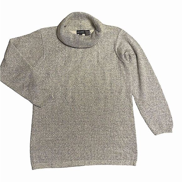 Metallic Silver long cowl neck sweater - Picture 1 of 6